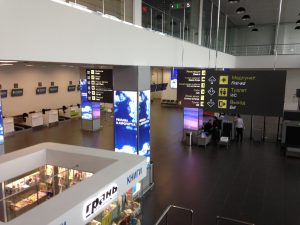 Зона досмотра на входе в Аэропорт Жуковский (Раменское), Москва